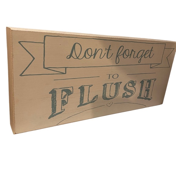 Don’t forget to flush bathroom sign - Picture 1 of 6